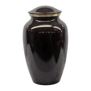 Cocoa Tranquility - Solid Brass Urn with Brown Watermark Finish BR106BRN