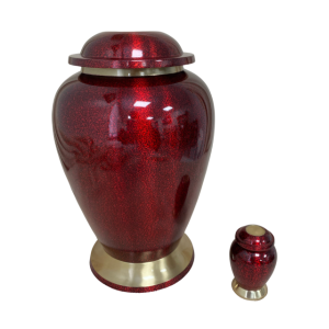 SOLID BRASS Red watermark high polish enamel finish with brass accent - BR503RED-A